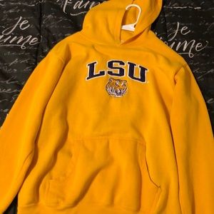 Yellow LSU hoodie small